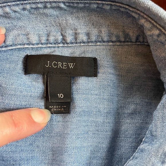 J. Crew Chambray Button Down Size 10 - Picture 4 of 4